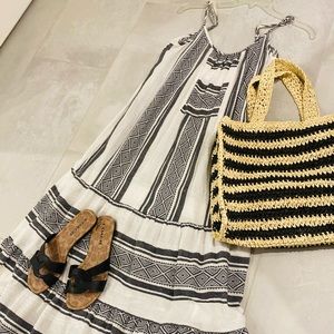 Velvet by Graham and Spencer cotton beach maxi dress XS